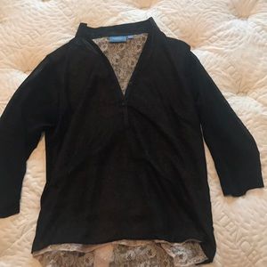 New! Vera Wang Black Blouse
